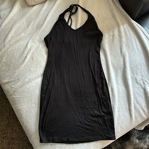 SHEIN Black Halter Top Dress